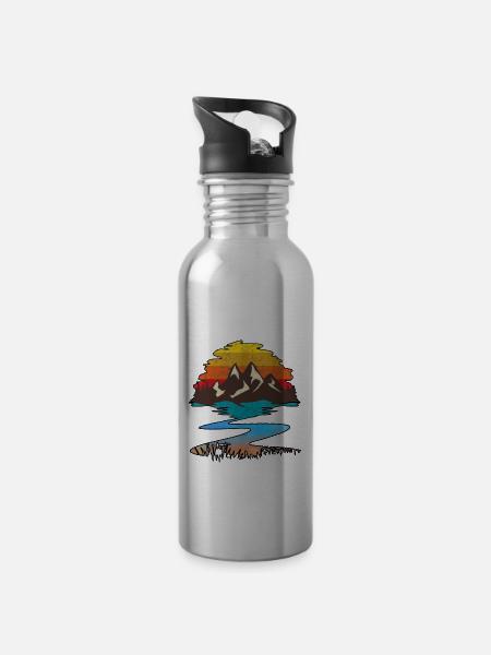 nature backs - 20 oz Water Bottle - silver