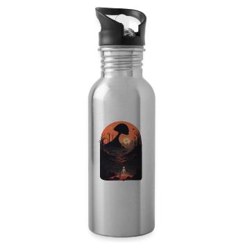 alien world - 20 oz Water Bottle - silver - Right
