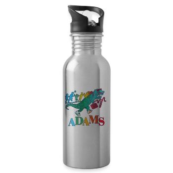 Retro Alligator - 20 oz Water Bottle - silver - Right