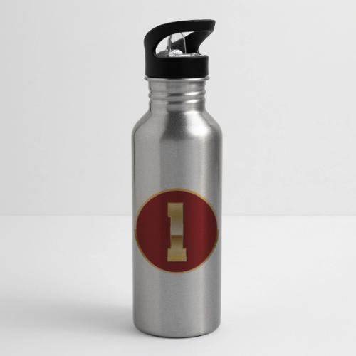 Number 1 in Gold Varsity Font - 20 oz Water Bottle