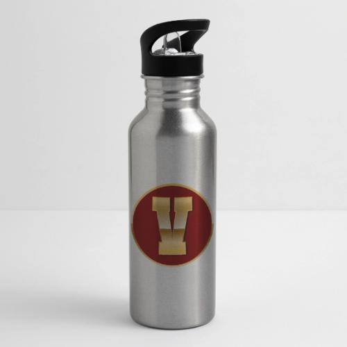 Letter V – Capital Varsity Alphabet Monogram - 20 oz Water Bottle
