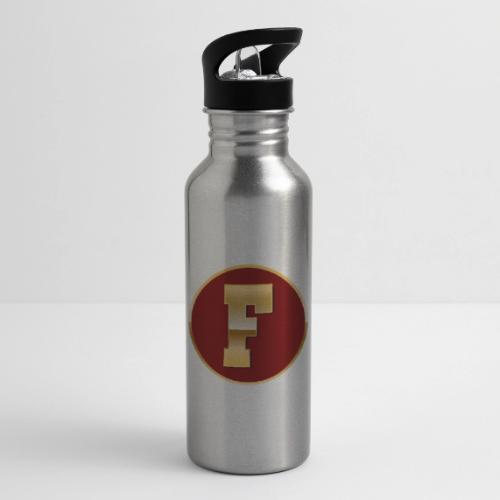 Letter F – Capital Varsity Alphabet Monogram - 20 oz Water Bottle