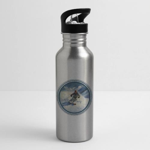 Skiing Power Moves - 20 oz Water Bottle