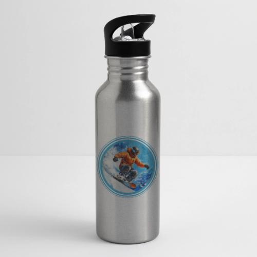 Snowboarding Motion - 20 oz Water Bottle