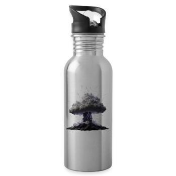 Elemental Fury - Lightning Storm Art - 20 oz Water Bottle - silver - Right