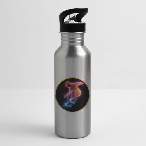 Skateboarding: Golden Trick Rider - 20 oz Water Bottle