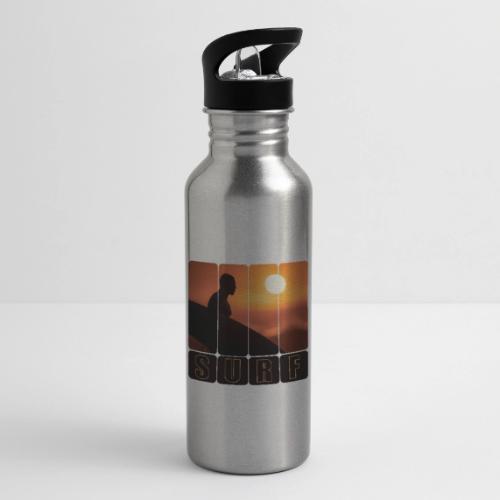 Surfing: Sunset Surf Panels - 20 oz Water Bottle