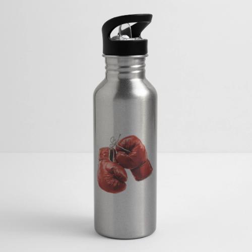 Boxing: Hanging Gloves Icon - 20 oz Water Bottle
