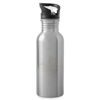 Baltic Sea Hooded Beach Chair Ocean Coast Love - 20 oz Water Bottle - silver - Right
