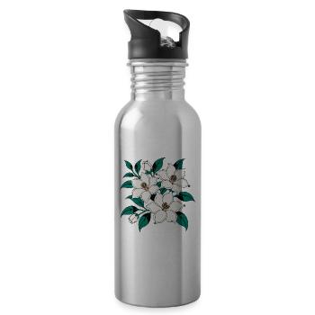 Magnolia Noir Bloom - 20 oz Water Bottle - silver - Right