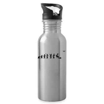 drones evolution - 20 oz Water Bottle - silver - Right