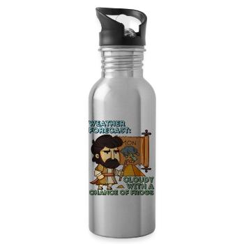Moses Weather Forecast - 20 oz Water Bottle - silver - Right
