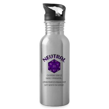 D20 Alignment N - 20 oz Water Bottle - silver - Right
