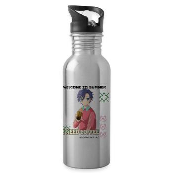Funny and Gorgeous Welcome To Summer Plus Coffee - 20 oz Water Bottle - silver - Right