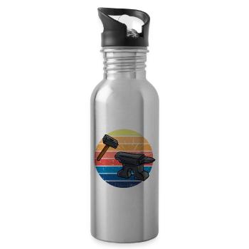 Blacksmith Vintage Blacksmithing Goldsmith Craft - 20 oz Water Bottle - silver - Right