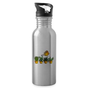Sometimes I Wet My Plants Gardening Plants Gardner - 20 oz Water Bottle - silver - Right