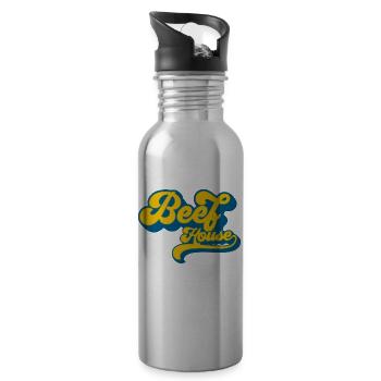 Beef house - 20 oz Water Bottle - silver - Right