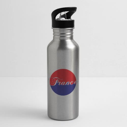 France Tricolore Circle - 20 oz Water Bottle