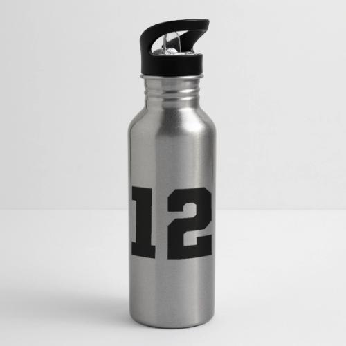 Varsity Number 12 Sports Design - 20 oz Water Bottle