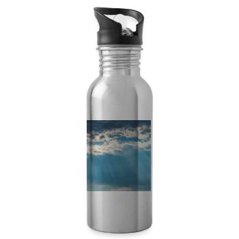 Below the clouds - 20 oz Water Bottle - silver - Right