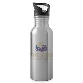 Existential Humor Nihilism Humor Absurdist - 20 oz Water Bottle - silver - Right