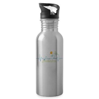 Jamaican Souvenir Spring Break Jamaica - 20 oz Water Bottle - silver - Right