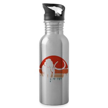 Prehistoric Animal Vintage Mammoth - 20 oz Water Bottle - silver - Right