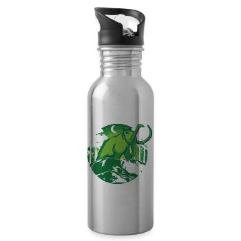 Mammoth Prehistoric Animal - 20 oz Water Bottle - silver - Right