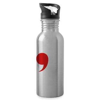 Comma La Kamala Harris 2024 Presidential Political - 20 oz Water Bottle - silver - Right