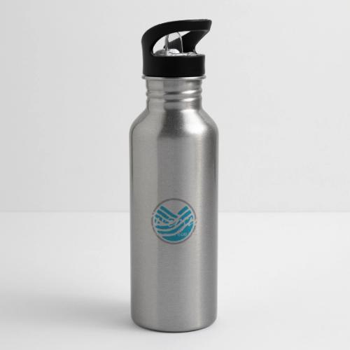 Riverside Logo/Slogan, white - 20 oz Water Bottle