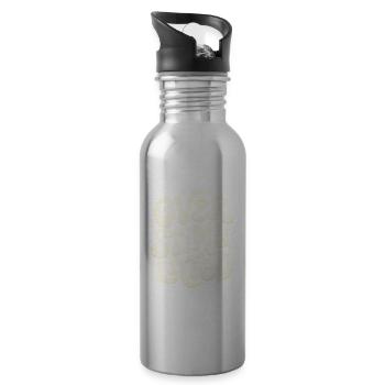 Overstimulated Hearts Typography - 20 oz Water Bottle - silver - Right