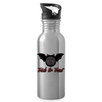 Cute Bat trick or treat - 20 oz Water Bottle - silver - Right