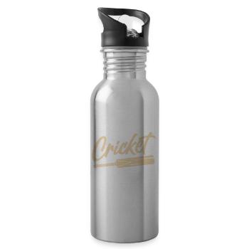 Wood cricket bat - 20 oz Water Bottle - silver - Right