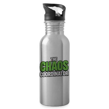 The Chaos Coordinator - 20 oz Water Bottle - silver - Right