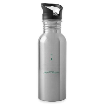 Coffee Fueled Coding and CTRL Z - 20 oz Water Bottle - silver - Right
