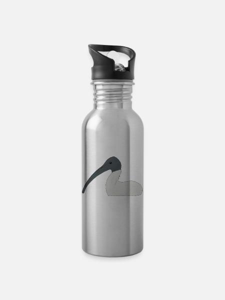 Bin Chicken - 20 oz Water Bottle - silver