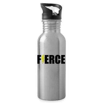 Fierce Lightening Bolt - 20 oz Water Bottle - silver - Right