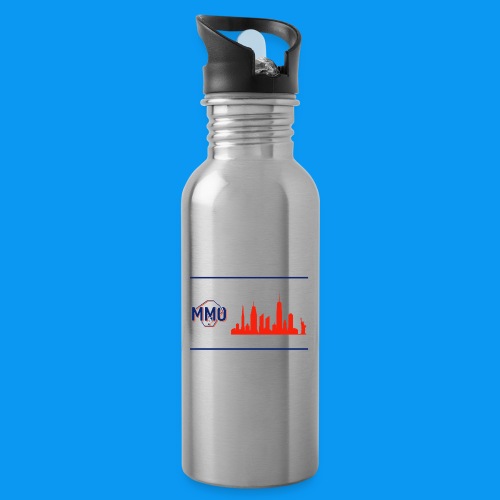 NY Skyline Baseball - Black - 20 oz Water Bottle