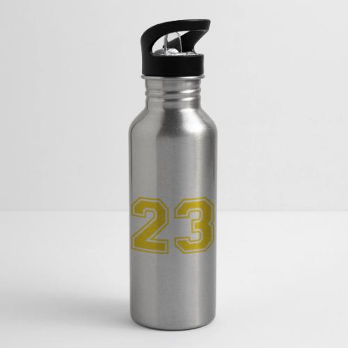 Number 23 in a classic athletic collegiate font - 20 oz Water Bottle
