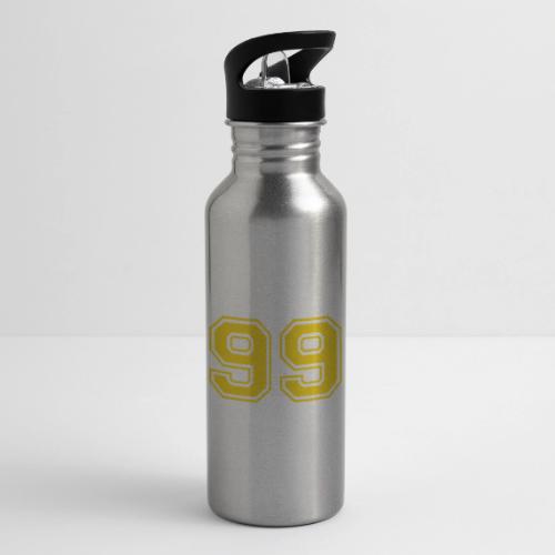 Number 99 in a classic athletic collegiate font - 20 oz Water Bottle