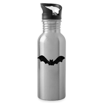 Halloween Bat 1 - 20 oz Water Bottle - silver - Right
