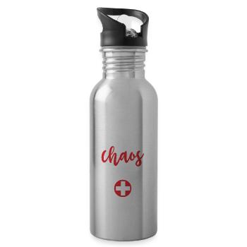 Charge Nurse Chaos Coordinator - 20 oz Water Bottle - silver - Right