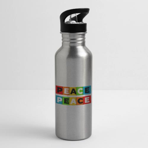 Colorful Peace - 20 oz Water Bottle