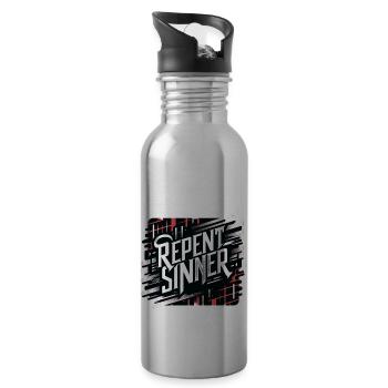 Repent Sinner 18 - 20 oz Water Bottle - silver - Right