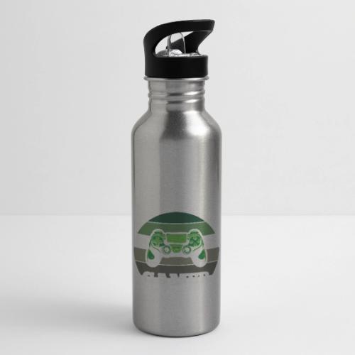Green Sunset Gamer - 20 oz Water Bottle