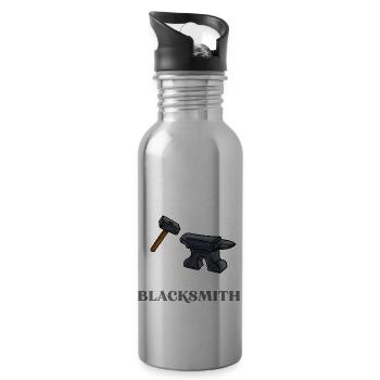 Blacksmith Blacksmithing Goldsmith Hammer Craft - 20 oz Water Bottle - silver - Right