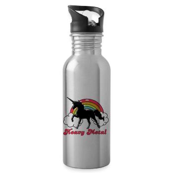 Heavy Metal Magic - 20 oz Water Bottle - silver - Right