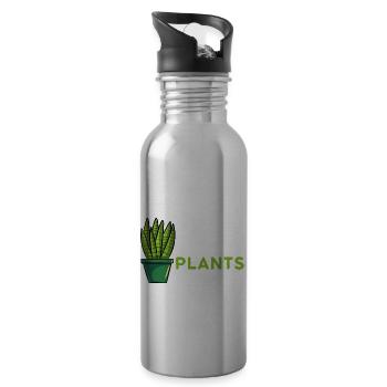 Sorry I Have Plants This Weekend Gardening Flowers - 20 oz Water Bottle - silver - Right