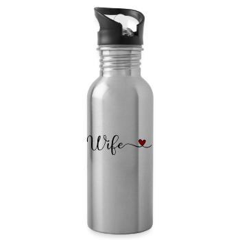 wife - 20 oz Water Bottle - silver - Right