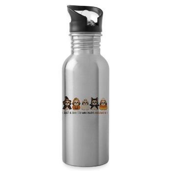 Halloween Shih Tzu Crew - 20 oz Water Bottle - silver - Right